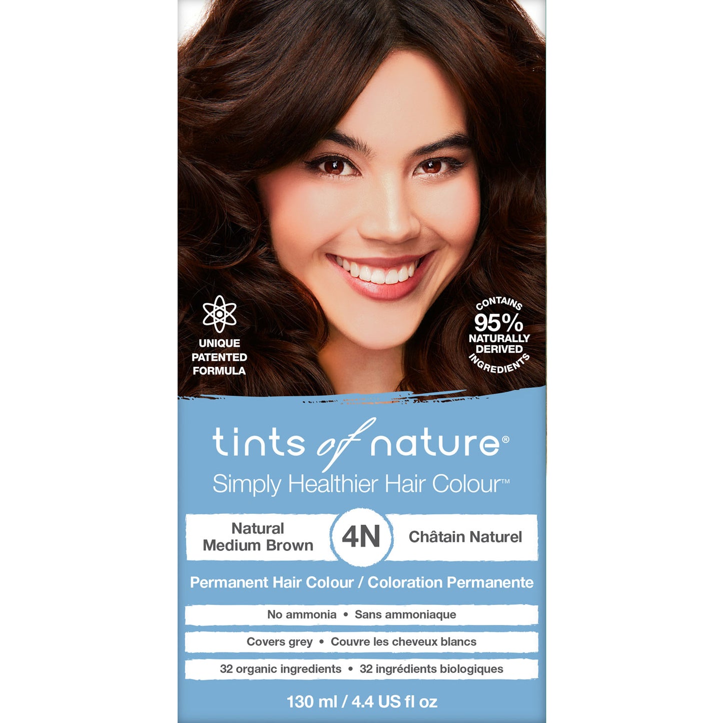 4N Natural Medium Brown Permanent Hair Dye